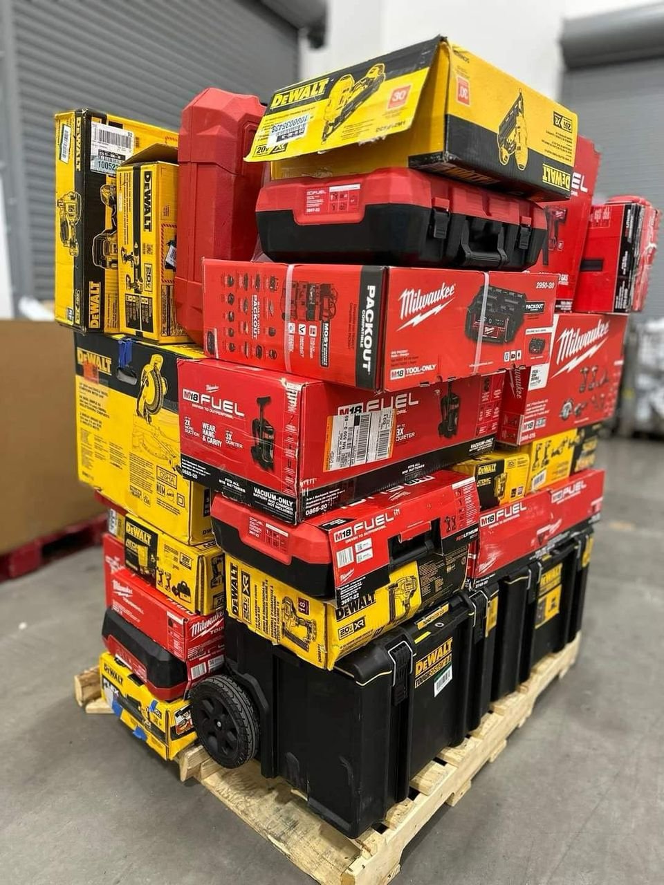 Mixed DeWalt and Milwaukee Tools Pallet